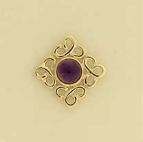 GPC CAB AMETHYST CELTIC STUDS