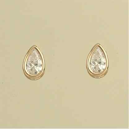 GPC TEARDROP CZ RUBSET STUDS