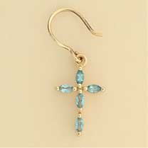 GPC 17x12mm MARQUISE TOPAZ CROSS DROPS