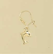 GPC SMALL DOLPHIN DROP EARRING         =