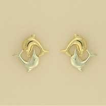 GPC TWO COLOUR DOUBLE DOLPHIN STUDS    =