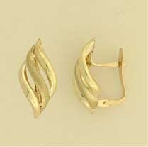 GPC TWO TONE 3 ROW WAVY STUDS