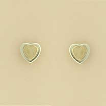 GPC 2 COLOUR TWO TONE HEART STUD