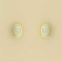 GPC 2 COLOUR TWO TONE OVAL STUD        =