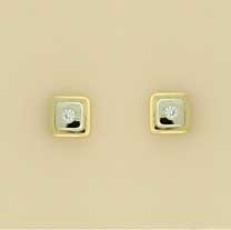 GPC CZ SET 2 COLOUR SQUARE STUDS       =