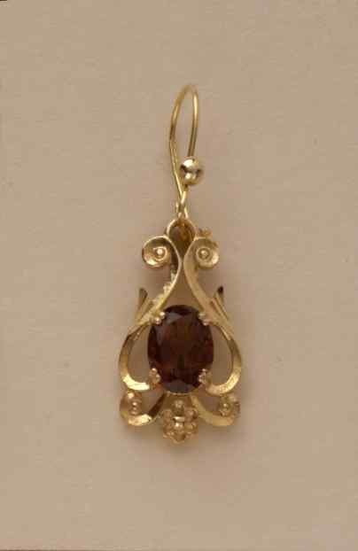 GPC SMOKEY QUARTZ FANCY DROP EARRINGS