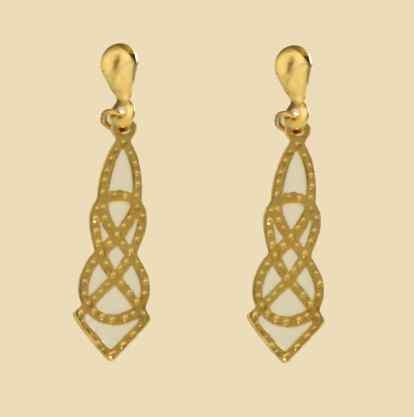 GPC CELTIC TIE SHAPE DROP EARRINGS