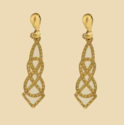 GPC CELTIC TIE SHAPE DROP EARRINGS