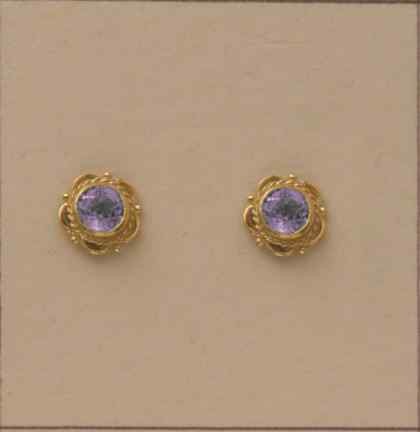 GPC 4mm AMETHYST FANCY STUDS