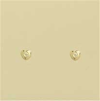 GPC TINY CZ SET HEART STUDS            =