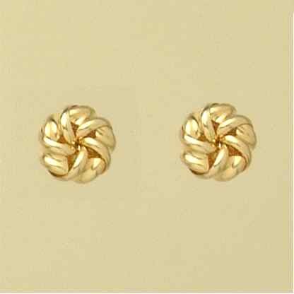 GPC CONCAVE FOLDED KNOT STUDS