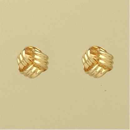 GPC RIBBED FOLDED KNOT STUDS