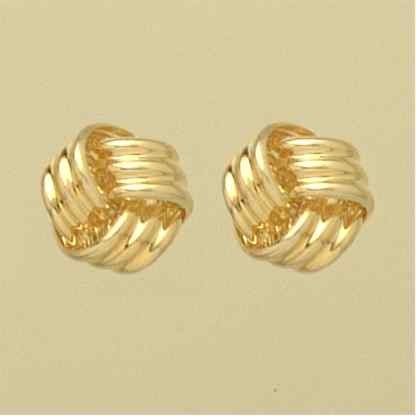 GPC RIBBED FOLDED KNOT STUDS