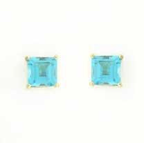 GPC 7mm SQUARE CLAW SET STUDS- B.TOPAZ =