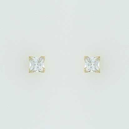 GPC 4mm SQUARE CZ CLAW SET STUDS       =