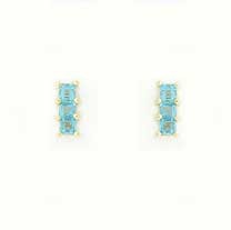 GPC 3 SQ.STONE STUDS-BLUE TOPAZ