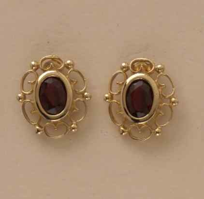 GPC 7x5mm FANCY GARNET STUDS           -