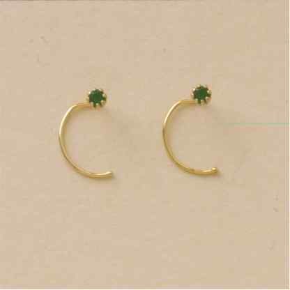 GPC 2mm EMERALD CLAW SET NOSE STUDS    =