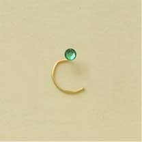 GPC 3mm FLAT CRYSTAL NOSE STUD-DK      =