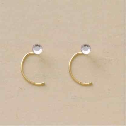 GPC 3mm FLAT CRYSTAL NOSE STUD-WHITE   =