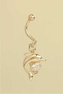 GPC BANANABELL/HANGING CZ SET DOLPHIN