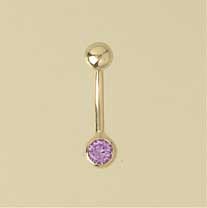 GPC 5mm PURPLE CZ RUBSET BANANABELL    =