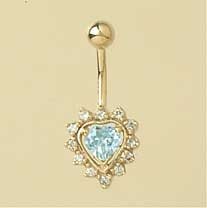 GPC LT BLUE/WHITE CZ HEART CLUST BANANA=