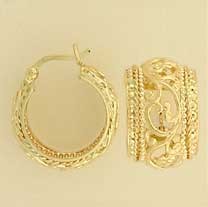GPC 18x12mm FILIGREE CREOLES