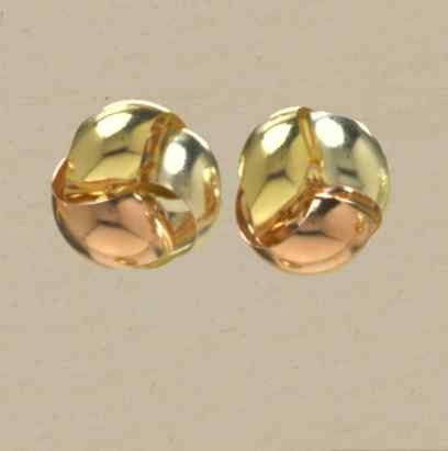 GPC 3 COLOUR FOLDED KNOT STUDS