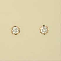 GPC 5mm CZ SET FLOWER STUD