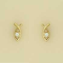 GPC CZ SET ALPHA SYMBOL STUDS          =