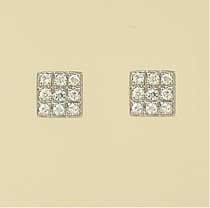 GPC 8mm 9 STONE SQUARE CZ STUDS        =