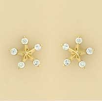 GPC CZ SET 5 POINT STAR STUDS          =
