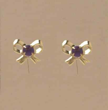 GPC ANDRALOK GARNET BOW STUDS