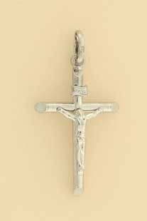 GPC WHITE 30x20mm HOLLOW CRUCIFIX SIZE =