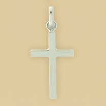 GPC WHITE 22x14mm PLAIN SOLID CROSS    =