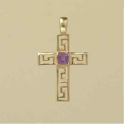 GPC 19x14mm AMETHYST FANCY CROSS