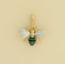 GPC ENAMELLED BEE CHARM