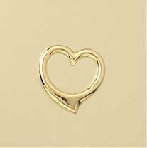 GPC 16mm HOLLOW TIF HEART PENDANT