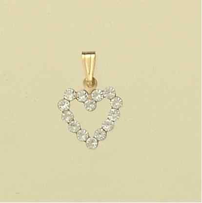 GPC CRYSTAL CUTOUT HEART PENDANT