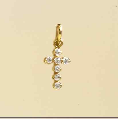 GPC 12x8mm CZ SET CROSS                =