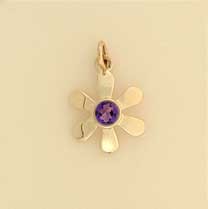 GPC AMETHYST SET FLOWER PENDANT