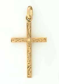 GPC 33x21mm SOLID ENGRAVED CROSS       =