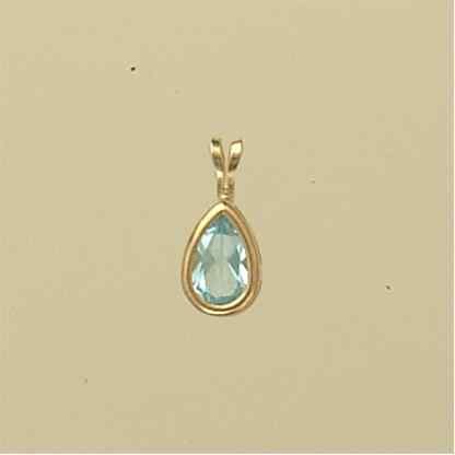 GPC TEARDROP BLUE TOPAZ PENDANT