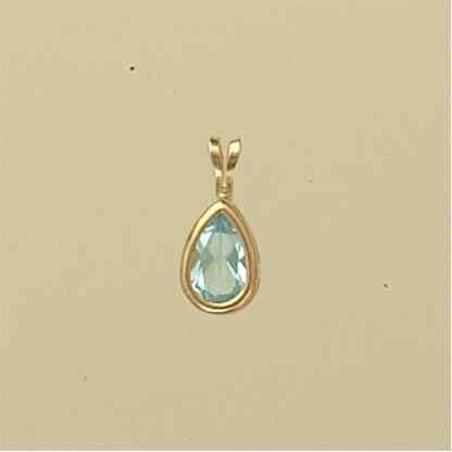 GPC TEARDROP BLUE TOPAZ PENDANT