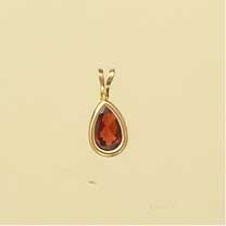 GPC TEARDROP GARNET PENDANT