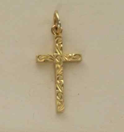 GPC 21x12mm SOLID ENGRAVED CROSS       =