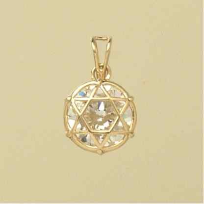 GPC 12mm CZ PENDANT/STAR OF DAVID      =