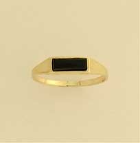 GPC 8X3mm RECTANGULAR ONYX RING