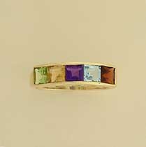 GPC SQ.MULTI-STONE 1/2 ETERNITY RING